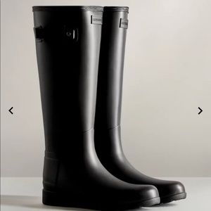 Hunter Refined Tall Rain boots Matte Black